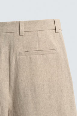 PANTAL?N PLIEGUES TRAJE RELAXED FIT / Beige claro