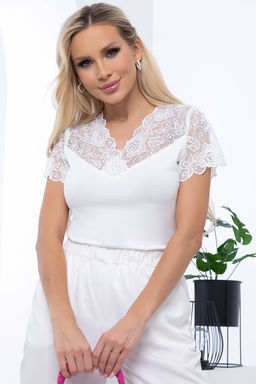 Блуза Мечта кокетки (белая) Б8599 - Lt collection фото 8