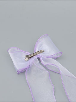 Бант для волос на заколке сиреневый, Холодное сердце