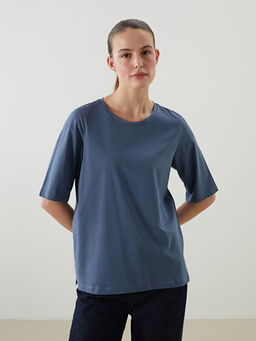 Bisiklet Yaka Kad?n Ti??rt