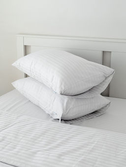 Наволочки сатин-страйп 50x70 (2шт) белый сатин