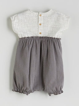 Bisiklet Yaka K?z Bebek Penye Tulum