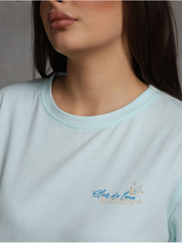 Футболка "Грета" Голубой Женская