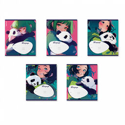 Цена за 10 шт. Тетрадь школьная ученическая ErichKrause Panda Hugs, 18 листов, клетка (в плёнке по 10 шт.)_MIX-PACK  фото 2