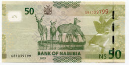 Банкнота 50 долларов 2019 года Намибия