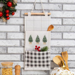 Кармашек текстильный Клетка 2 отделения, 20х41 см