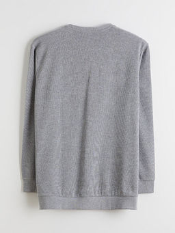 B?y?k Beden Bisiklet Yaka Erkek Sweatshirt