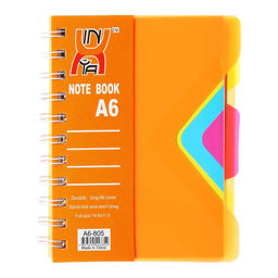 Блокнот на гребне А6, 100 листов, линия, обложка пластик, с разделителями, NEW, МИКС - Calligrata фото 5