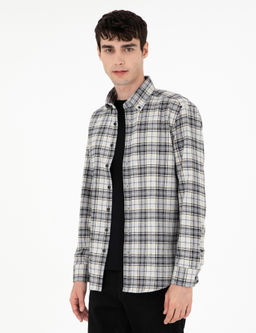 Gri Ekose Regular Fit Uzun Kollu G_mlek