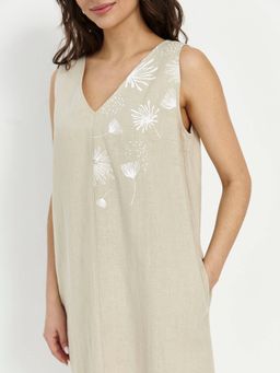 из 100% льна премиального качества. Сарафан Брайтон бежевый - Vals фото 5