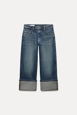 TRF STRAIGHT-LEG MID-RISE JEANS - Zara фото 4