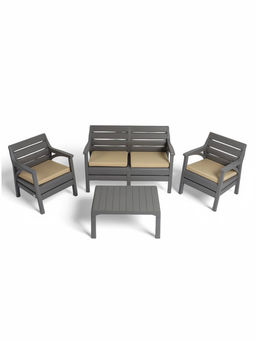 Набор садовой мебели «Евпатория»: 2 кресла, стол, двухместный диван, серый