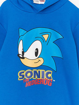 Sonic Bask?l? Uzun Kollu Erkek ?ocuk Hoodie - Waikiki фото 3