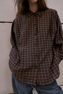 OVERSIZE CHECK SHIRT - Zara фото 10