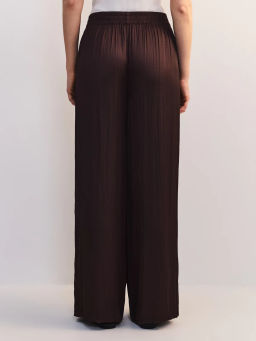 Брюки-палаццо с эластичным поясом из жатой ткани ZR2605012120-27 / Zarina  фото 4