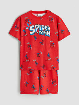 Spider-Man Bask?l? Erkek ?ocuk ?ortlu Pijama Tak?m?