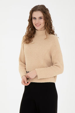Женский свитер песочного меланжа - U.s. polo assn фото 10