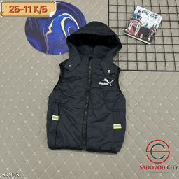Жилетка для мальчика с капюшоном