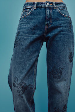 MID-RISE WIDE-LEG TRF JEANS - Zara фото 3