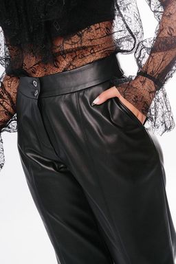 NOBBY, Женские брюки 704К-500 (черный) (эко-кожа)  фото 6