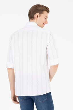 Мужская кремовая рубашка Узунколь - U.s. polo assn фото 19