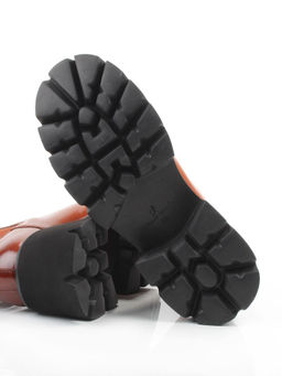 01-BE22B-4C BROWN Ботинки демисезонные женские (натуральная кожа, байка)