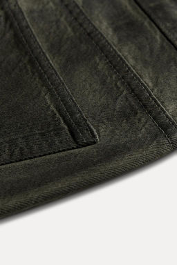 ZW COLLECTION RELAXED MID-WAIST WAXED JEANS - Zara фото 8
