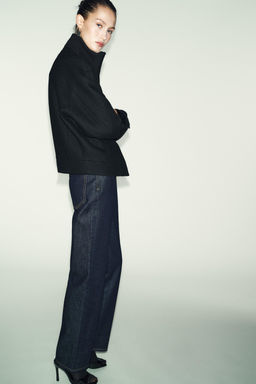 WOOL BLEND HIGH NECK SHORT COAT - Zara фото 4