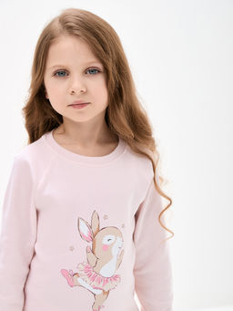 Нежно-розовая пижама для девочки с принтом - Kogankids фото 20