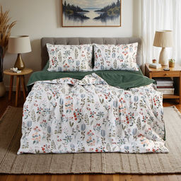 Постельное бельё евро «Этель» Alpine meadow, поплин