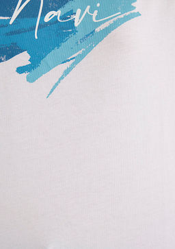 Mavi Bask?l? Beyaz Tisort  фото 7