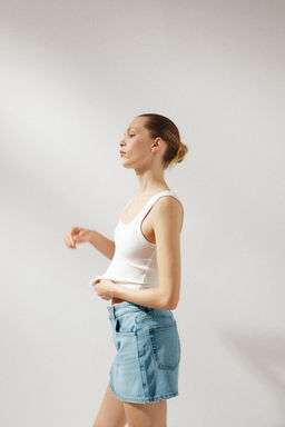 TRF DENIM SKORT - Zara фото 12