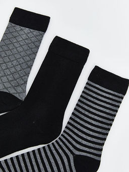 Desenli Erkek Soket ?orap 3l?