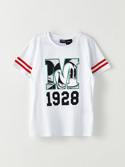 Bisiklet Yaka Mickey Mouse Bask?l? K?sa Kollu Erkek ?ocuk Pijama Tak?m? - Waikiki фото 2