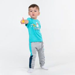 CRB wear/CWNB 62875-40-289 Футболка для мальчика, бирюзовый/Ex.Cherubino  фото 2