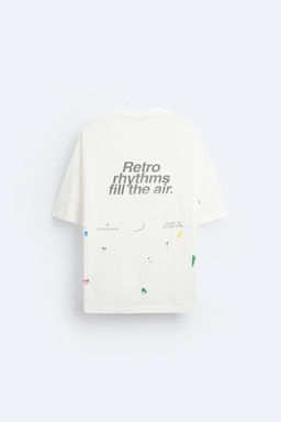 PAINT SPLATTER T-SHIRT WITH SLOGANS - Zara фото 15