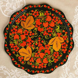 Тарелка «Блинная», дерево, хохлома, d=30