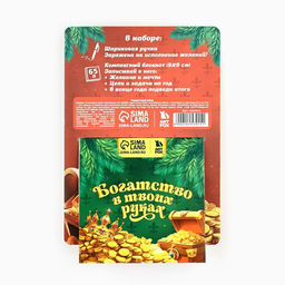 Подарочный набор новогодний, блокнот 9×9 см, ручка пластик «Достатка и благополучия»