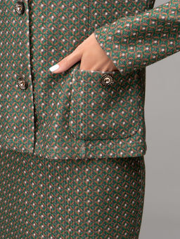 Костюм Шанель (зелёный) - Эльза фото 5