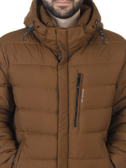 6586 BROWN Куртка мужская зимняя (200 гр. холлофайбер)