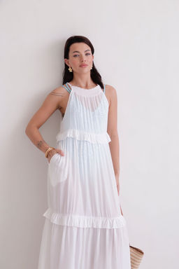 Martichelli Платье пляжное белое  фото 4