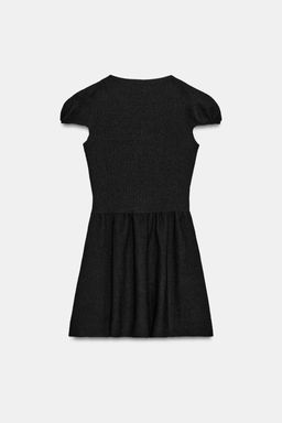 VESTIDO MANGA ABULLONADA BOUCL? / Negro - Zara фото 8