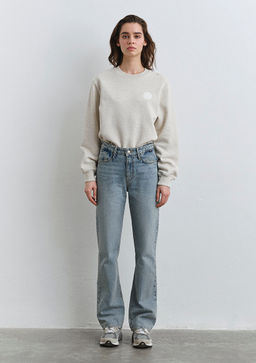 Jane Classic Denim Puslu Ac?k Mavi Jean Pantolon  фото 3