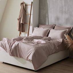 Простыня 1.5 спальная SL Home Tencel, 160×235 см, пудра, тенсель