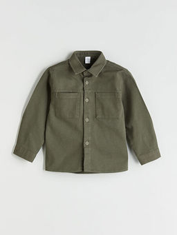 Basic Gabardin Uzun Kollu Erkek ?ocuk G?mlek