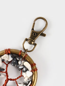 Брелок ловец снов «Великое древо», 19 см, чёрно-белый