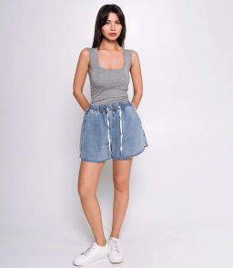 Джинсовый шорты #КТ168 (1), голубой