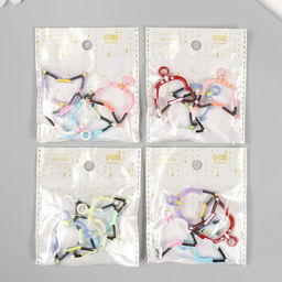 Цена за 4 шт. Карабин металл с кольцом «Кошечка с ошейником», 3.4×3.3 см, МИКС