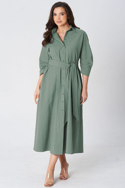Платье Lenata 16495 серо зеленый