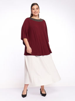 Юбка из плотного трикотажа UB17406WHT04